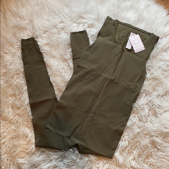 NEW • Free People • Energy Knit Catsuit Army Green - Picture 6 of 8